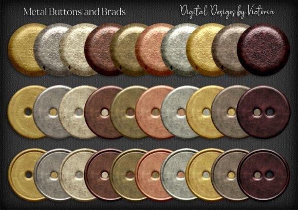 Download Metal Buttons and Brads - Buttons Collection