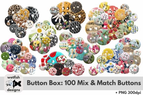 Download Button Box: Set of 100 Mixed Buttons - Buttons Collection