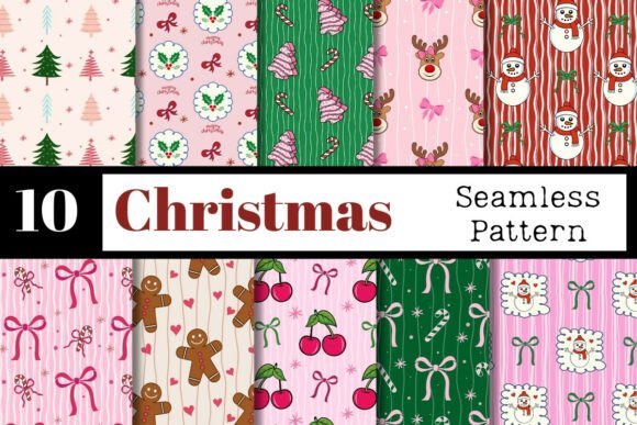 Download Christmas Repeating Pattern Bundle PNG - Premium Bundle